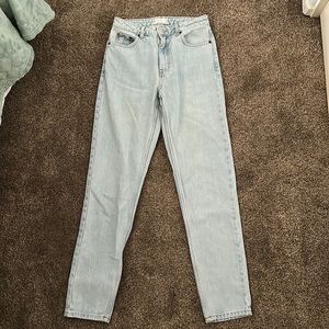 topshop light wash mom jeans